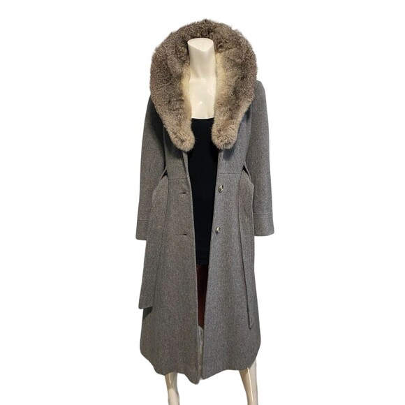 Sears JR Bazaar Women's Wool Coat Fur Collar Union Made Vintage 1970's USA EUC! - Picture 6 of 16
